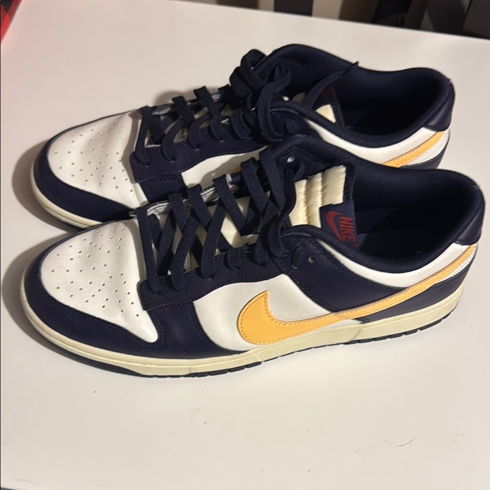Nike Dunk Low Sneakers in Navy and Yellow